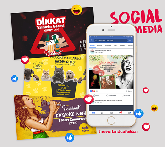 Neverland Cafe & Bar Social Media Designs