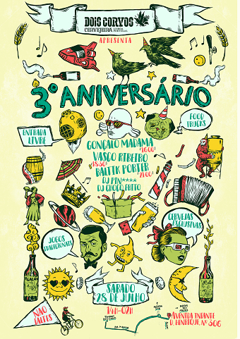 Poster design for Dois Corvos