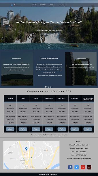 Web for travel company