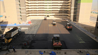 time lapse video asphalt work