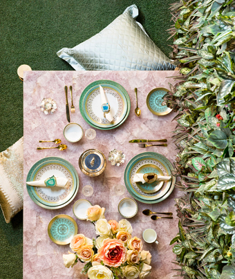 Plush, Pink and Pistachio.