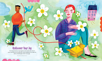 Betsy Everitt illustrates for Live Happy