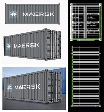3D Shipping Container
