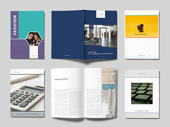 Academic course guide booklet layout designs