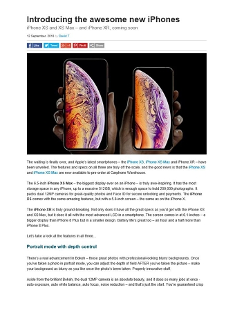 Carphone Warehouse 'The Lowdown' blogs