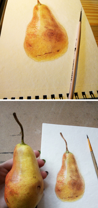 Watercolor pear