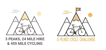 Three Peak Challenge Logo Design