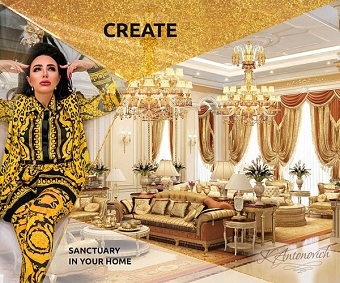Shimmering Gold Dining Room