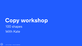 Copywriting workshops