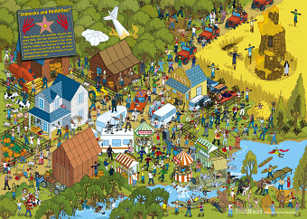 Zombie Apocalypse! Search and Find Book Illustrations