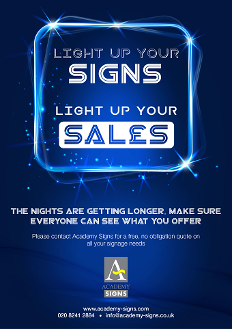 Academy Signs leaflet