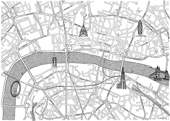 Agency Sectorlight London Map Drawing