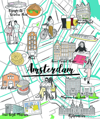 Metropolitan Magazine Amsterdam Travel Map