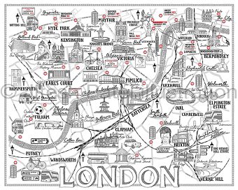 London Map Drawing