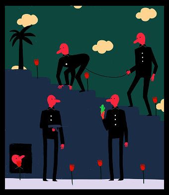 Dudes and tulips