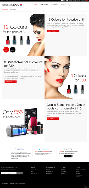 Resonsive Web Design Concept for SensatioNail