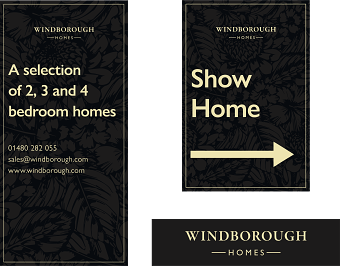 Windborough Homes show home signage