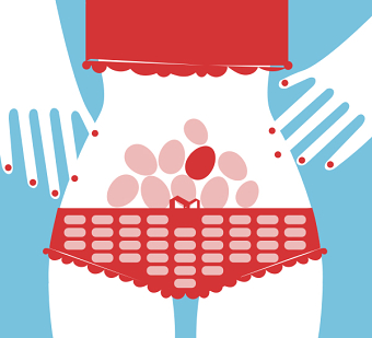 'All my eggs in one basket' illustration