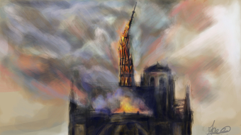 Notre Dame - the moment of heart break