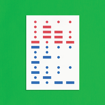 Hand Printed Morse Code Greeting Cards.