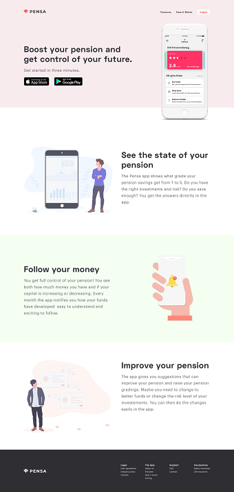 Landing Page for App