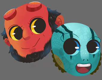 Hellboy and abe