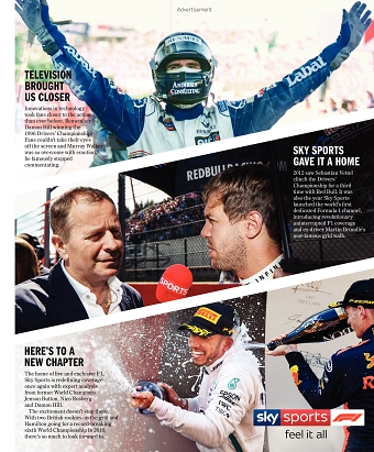 Sky Sports Formula 1 Press Ads