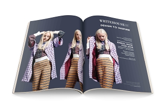 Double page magazine spread