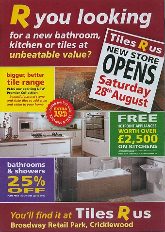 Tiles R Us - 4pp A4 Brochure/Flyer