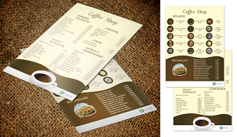 Menú para Coffee Shop