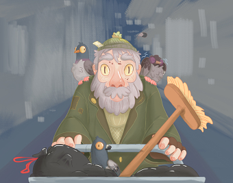 The pigeon man