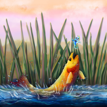 Childern's Book Illustrations 'Splish Splosh Splash'