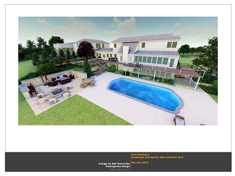 Landscape concept for a residential back yard