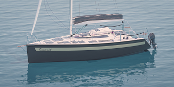 3D visualizations / solar powered yacht