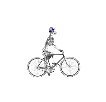 Brix and Bailey On Ya  Bike Illustration