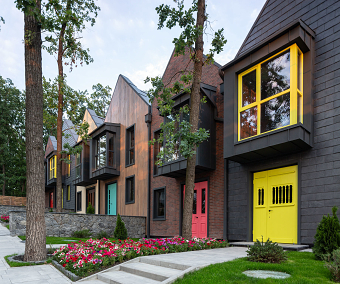Architectural photoshoot of Oak Grove Town in Irpen