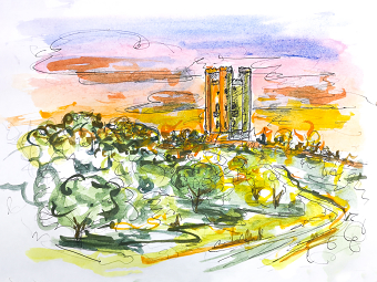 #SketchChallenge Day 31 - Broadway Tower, Worcestershire, England.