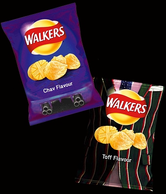 Walkers Chav & Toff flavour crisps