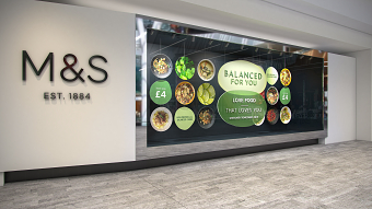 M&S shop window - London White City