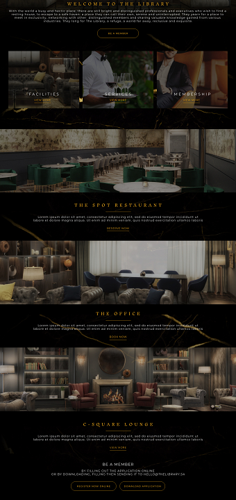 Website design UX/UI for The Library