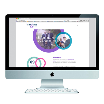 Isinglass Consulting. Website design, exhibition panels and flyer