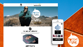 Potent Funk Records website design