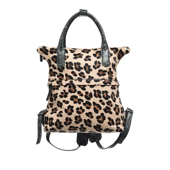 Brix Bailey Leopard Print Leather Backpack Bag Design