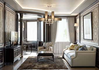 Neoclassical style living room