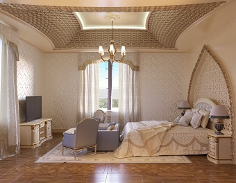 Oriental style bedroom
