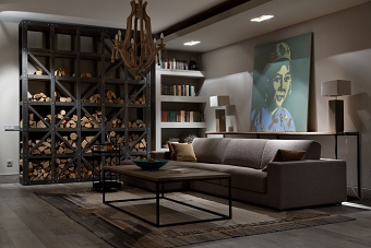 Ethnic style living room interior