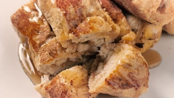 Banana Peanut Butter French Toast Roll-up Sample