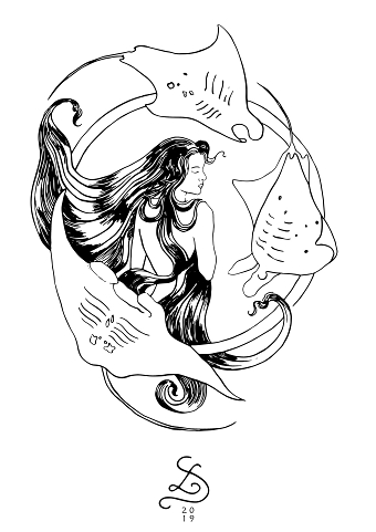Dance of the Mantas (Digital, PS & Illustrator)
