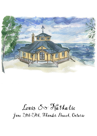Watercolor house