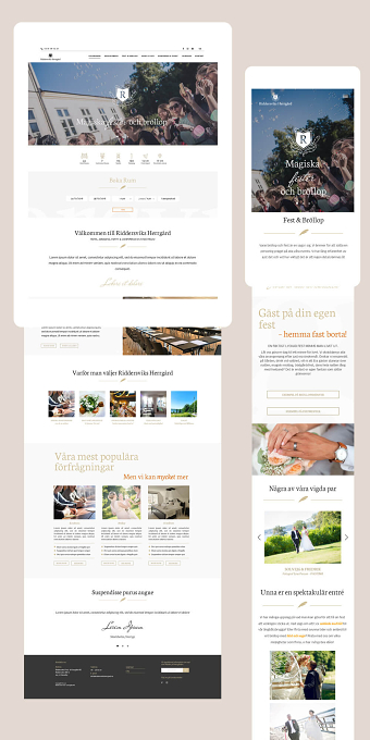 Brand and web for Riddersviks Herrgard